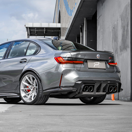 SQ Style Carbon Fiber Rear Diffuser Set V2 - BMW M3 G80 G81
