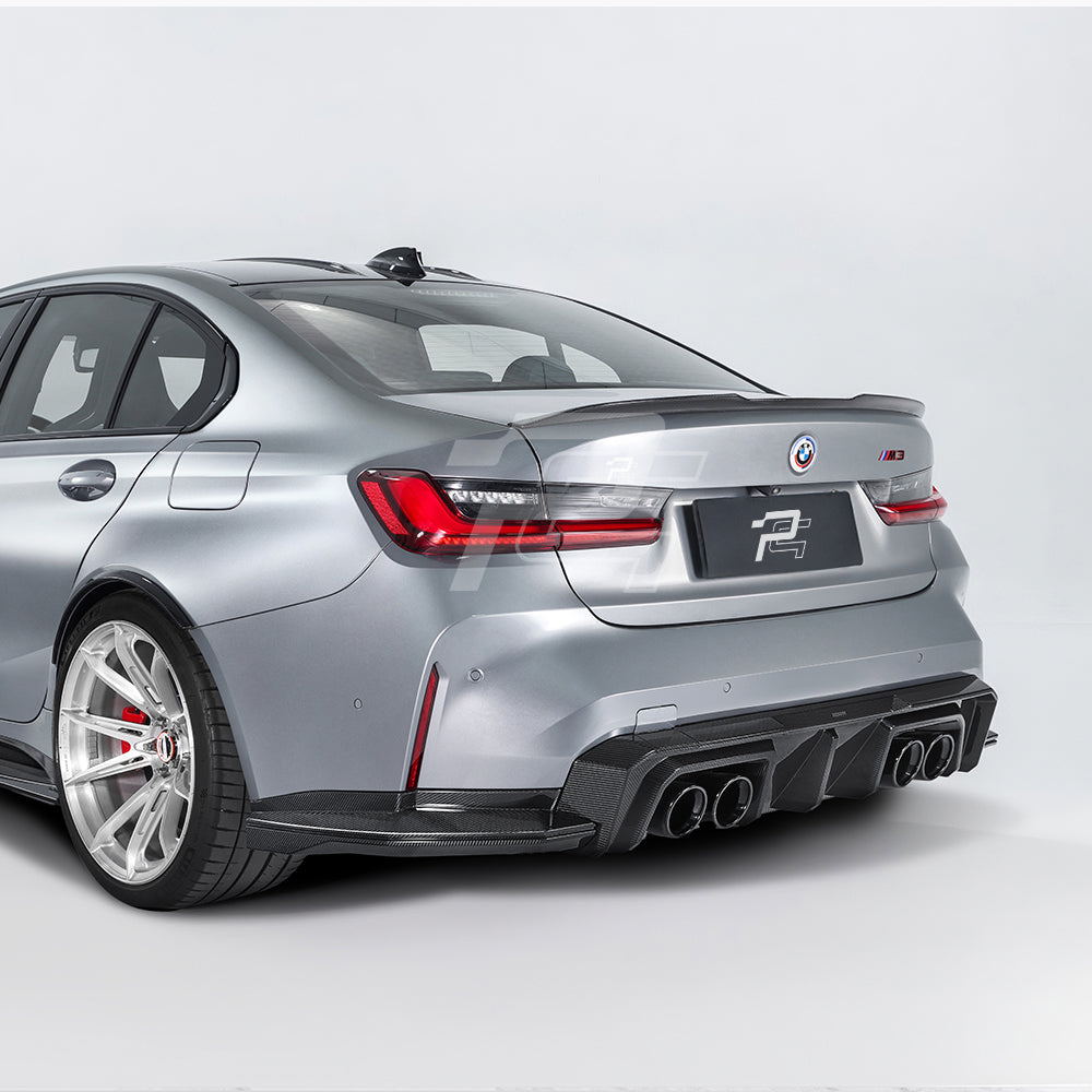 SQ Style Carbon Fiber Rear Diffuser Set V2 - BMW M3 G80 G81