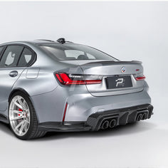 SQ Style Carbon Fiber Rear Diffuser Set V2 - BMW M3 G80 G81
