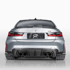 SQ Style Carbon Fiber Rear Diffuser Set V2 - BMW M3 G80 G81