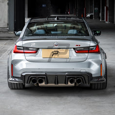 SQ Style Carbon Fiber Rear Diffuser Set V2 - BMW M3 G80 G81
