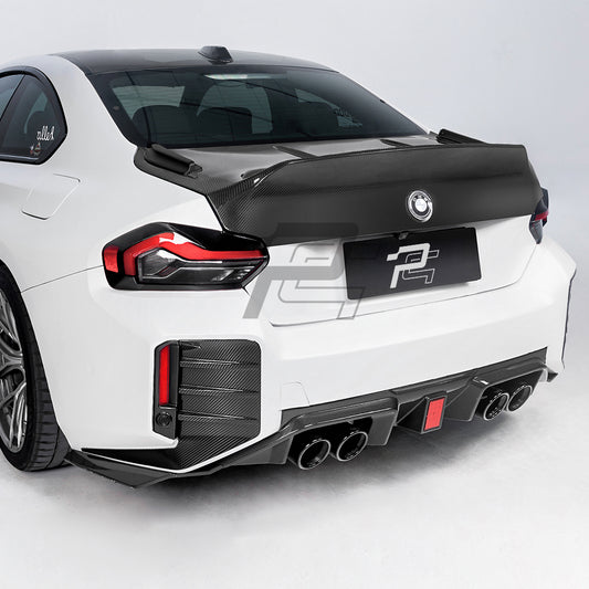 SQ Style Carbon Fiber Rear Diffuser With Brake Light V3 - BMW M2 G87