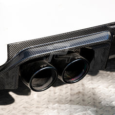 SQ Style Carbon Fiber Rear Diffuser With Brake Light V3 - BMW M2 G87