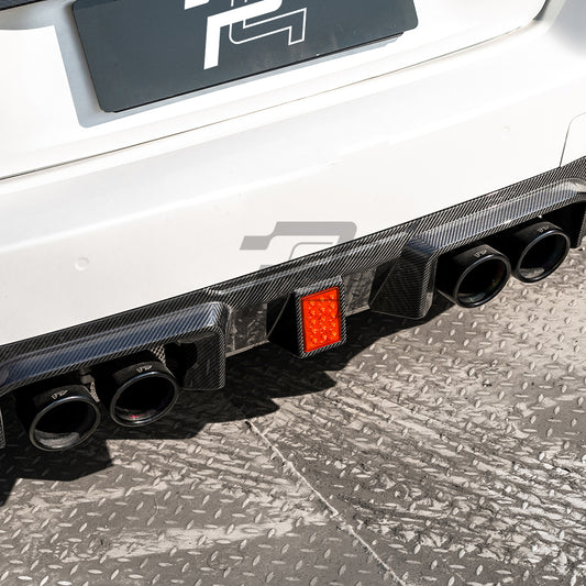 SQ Style Carbon Fiber Rear Diffuser With Brake Light V3 - BMW M2 G87