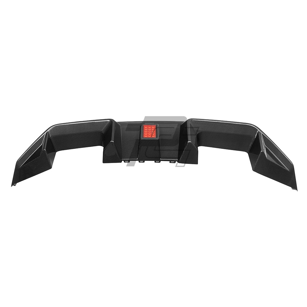 SQ Style Carbon Fiber Rear Diffuser With Brake Light V3 - BMW M2 G87