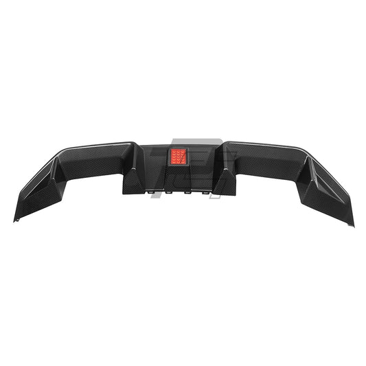 SQ Style Carbon Fiber Rear Diffuser With Brake Light V3 - BMW M2 G87