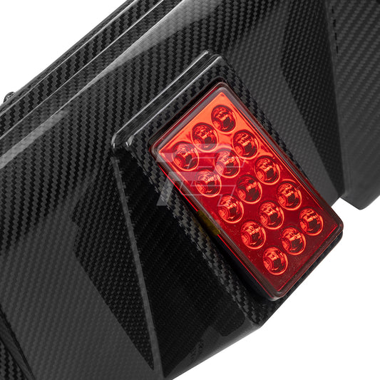 SQ Style Carbon Fiber Rear Diffuser With Brake Light V3 - BMW M2 G87