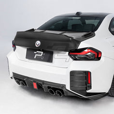 SQ Style Carbon Fiber Rear Diffuser With Brake Light V3 - BMW M2 G87