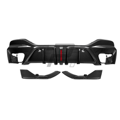 SQ Style Carbon Fiber Rear Diffuser With Brake Light - BMW X6 G06
