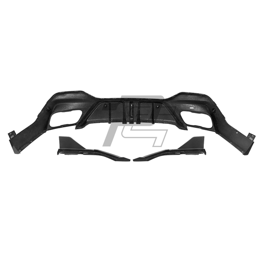 SQ Style Carbon Fiber Rear Diffuser With Brake Light - BMW X6 G06