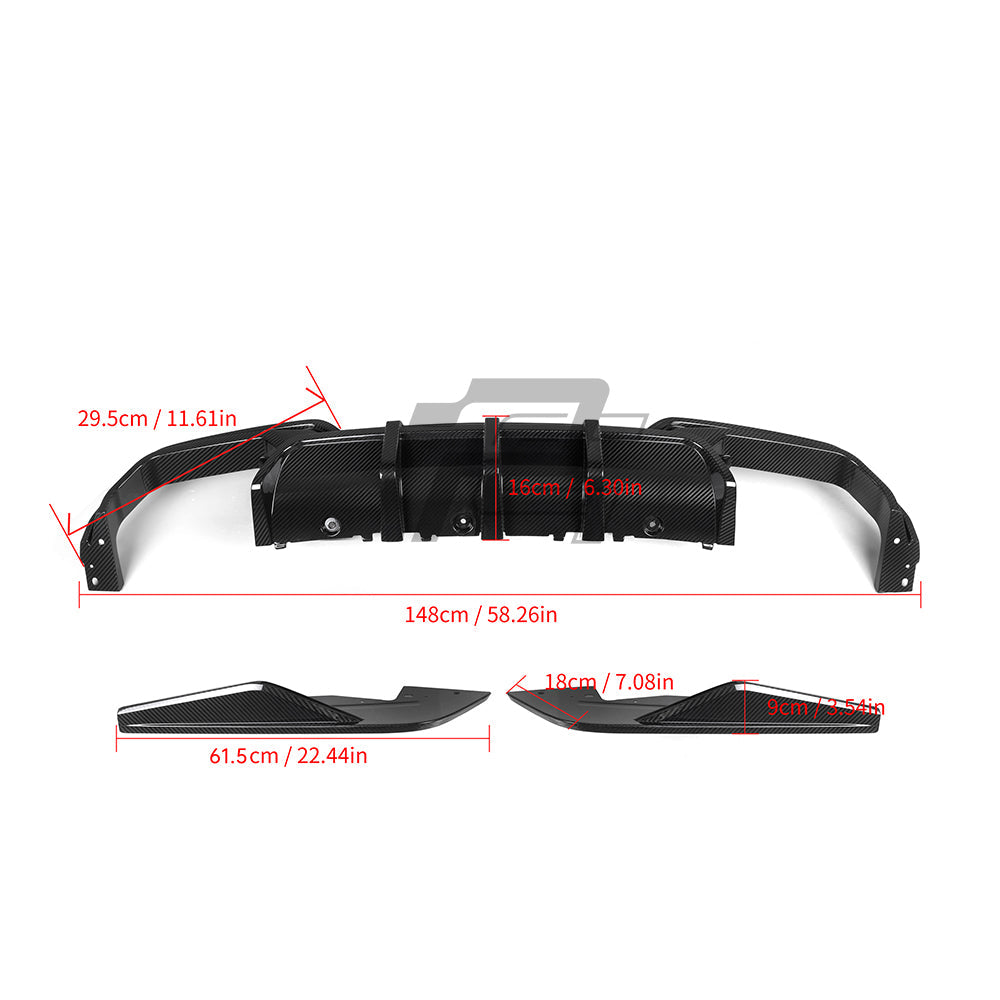 SQ Style Carbon Fiber Diffuser - BMW M8 F93