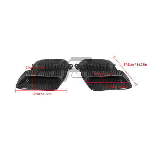 SQ Style Carbon Fiber Exhaust Tips - BMW X5 G05