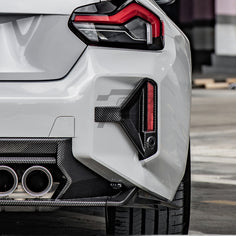 SQ Style Carbon Fiber Rear Bumper Trim Attachments - BMW M2 G87