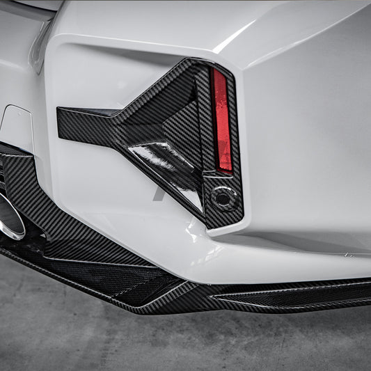 SQ Style Carbon Fiber Rear Bumper Trim Attachments - BMW M2 G87