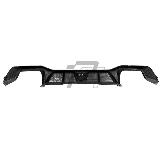 SQ Style Carbon Fiber Rear Diffuser With Brake Light - BMW X4 G02 LCI