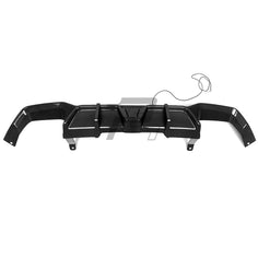 SQ Style Carbon Fiber Rear Diffuser With Brake Light - BMW X4 G02 LCI