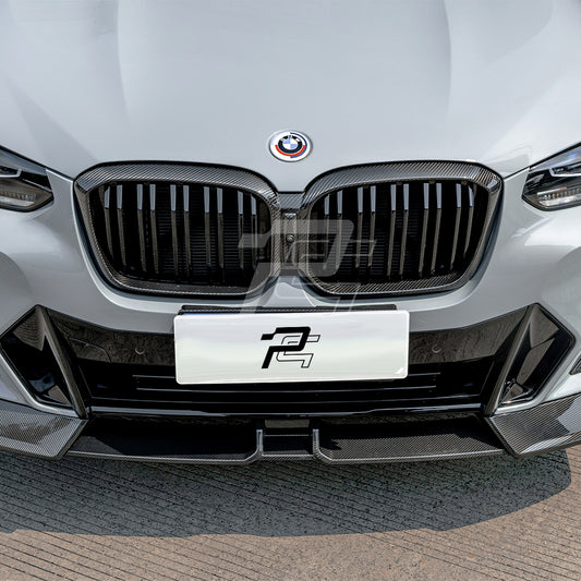 SQ Style Carbon Fiber Front Lip V2 - BMW X3 G01 LCi & X4 G02 LCI