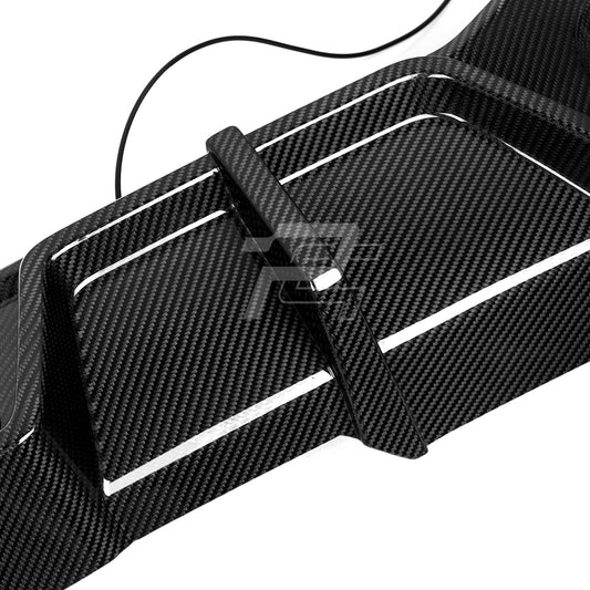SQ Style Carbon Fiber Rear Diffuser With Brake Light - BMW X4M F98 LCI