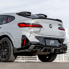 SQ Style Carbon Fiber Rear Diffuser With Brake Light - BMW X4M F98 LCI