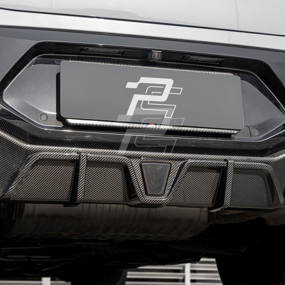 SQ Style Carbon Fiber Rear Diffuser With Brake Light - BMW X4M F98 LCI
