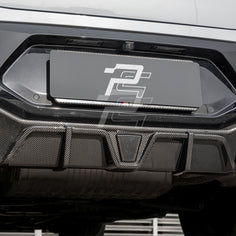SQ Style Carbon Fiber Rear Diffuser With Brake Light - BMW X4M F98 LCI