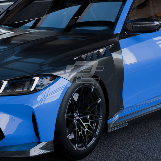 SQ Style Carbon Fiber Side Fenders - BMW M3 G80/G81 & M4 G82/G83