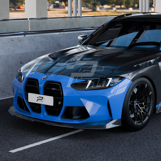 SQ Style Carbon Fiber Vented Front Hood - BMW M3 G80/G81 & M4 G82/G83