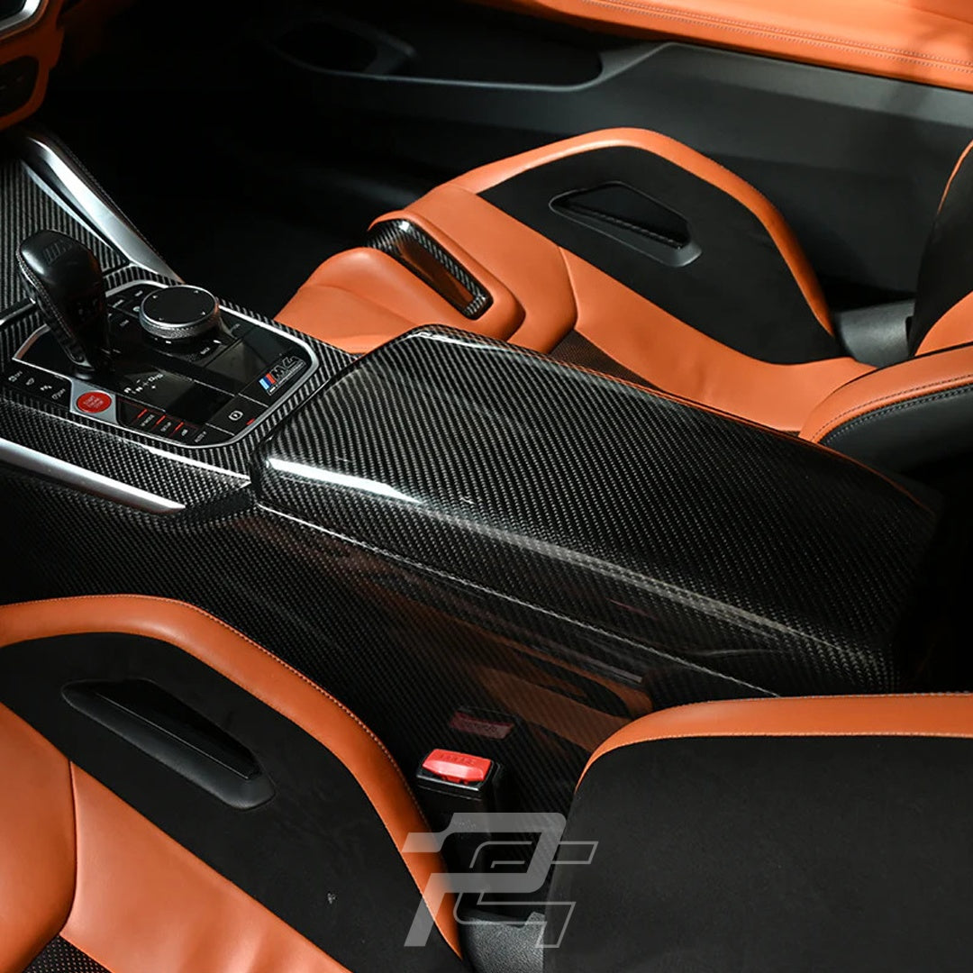 Carbon Fiber Center Console Armrest Cover - BMW M2 G87 & M3 G80/G81 & M4 G82/G83