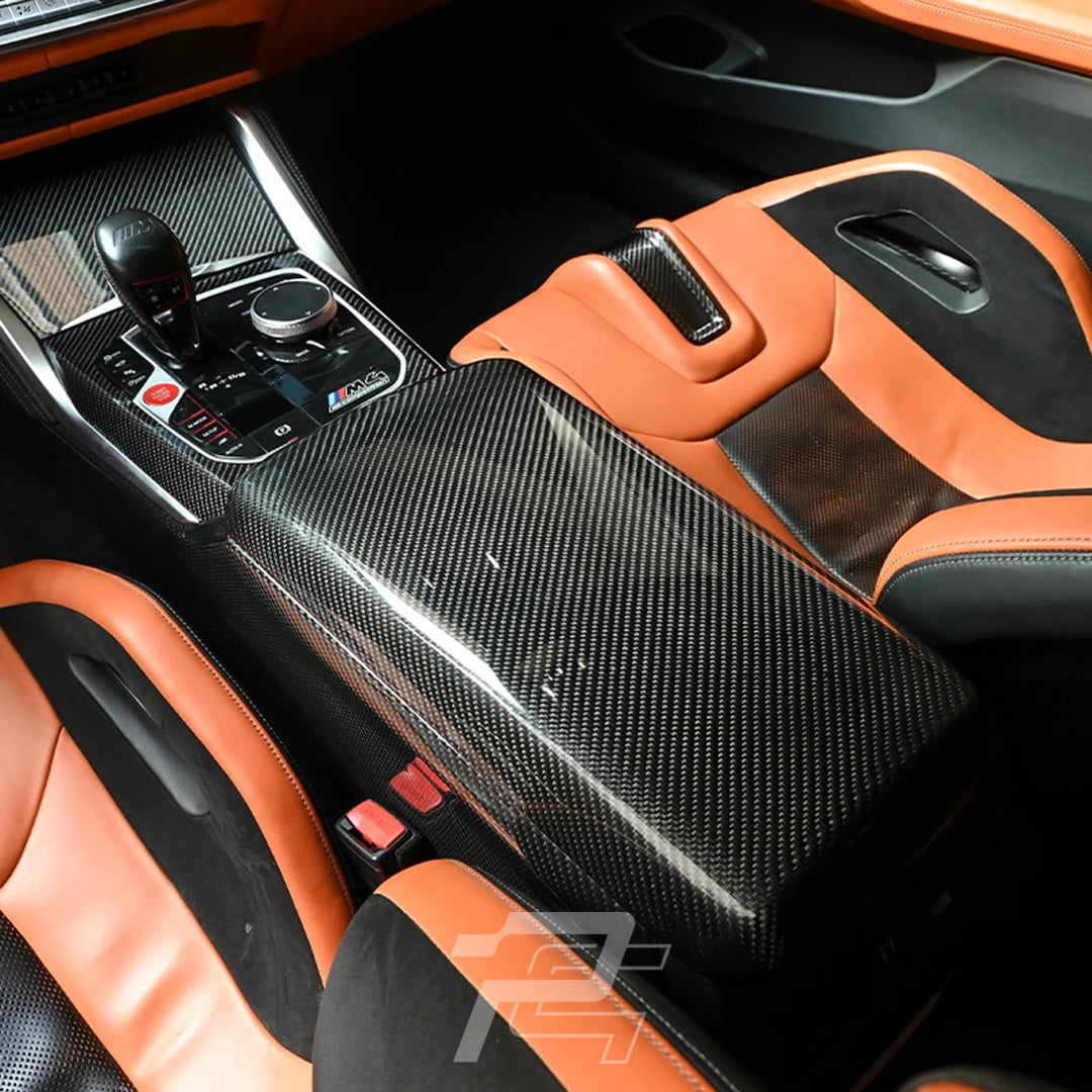 Carbon Fiber Center Console Armrest Cover - BMW M2 G87 & M3 G80/G81 & M4 G82/G83