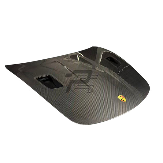 RS Style Dry Carbon Fiber Front Hood with NACA Air Duct - Porsche 981 & 718 & 991