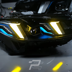 Snake Eye Yellow/White Switchable DRL LCI Facelift LED Headlights - BMW M3 G80/G81 & M4 G82/G83 & 4 Series G22/G23/G26