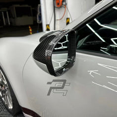 Dry Carbon Fiber Mirror Caps – Porsche 911 992 & Taycan 9J1