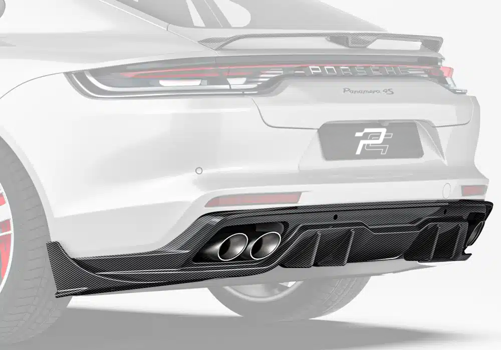P Style Dry Carbon Fiber Rear Diffuser - Porsche Panamera 971