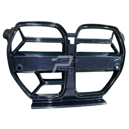 CSL Style Individual Color Red Blue Green Dry Carbon Fiber Front Grille – BMW M3 G80/G81 & M4 G82 G83