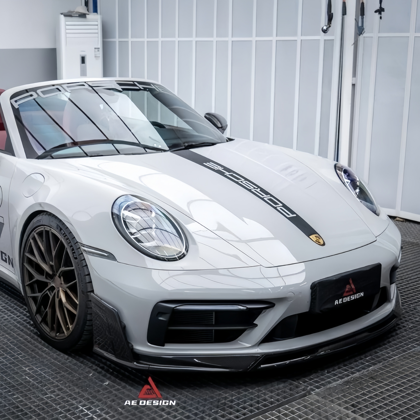 AE Style Dry Carbon Fiber Front Lip – Porsche 911 992.1 Carrera / S / 4 / 4S / T / GTS