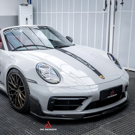 AE Style Dry Carbon Fiber Front Lip – Porsche 911 992.1 Carrera / S / 4 / 4S / T / GTS