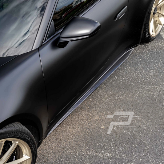 GT3 Style Dry Carbon Fiber Side Skirt - Porsche 911 992.1 Carrera/4/S/T/4S/Targa/GTS/GT3