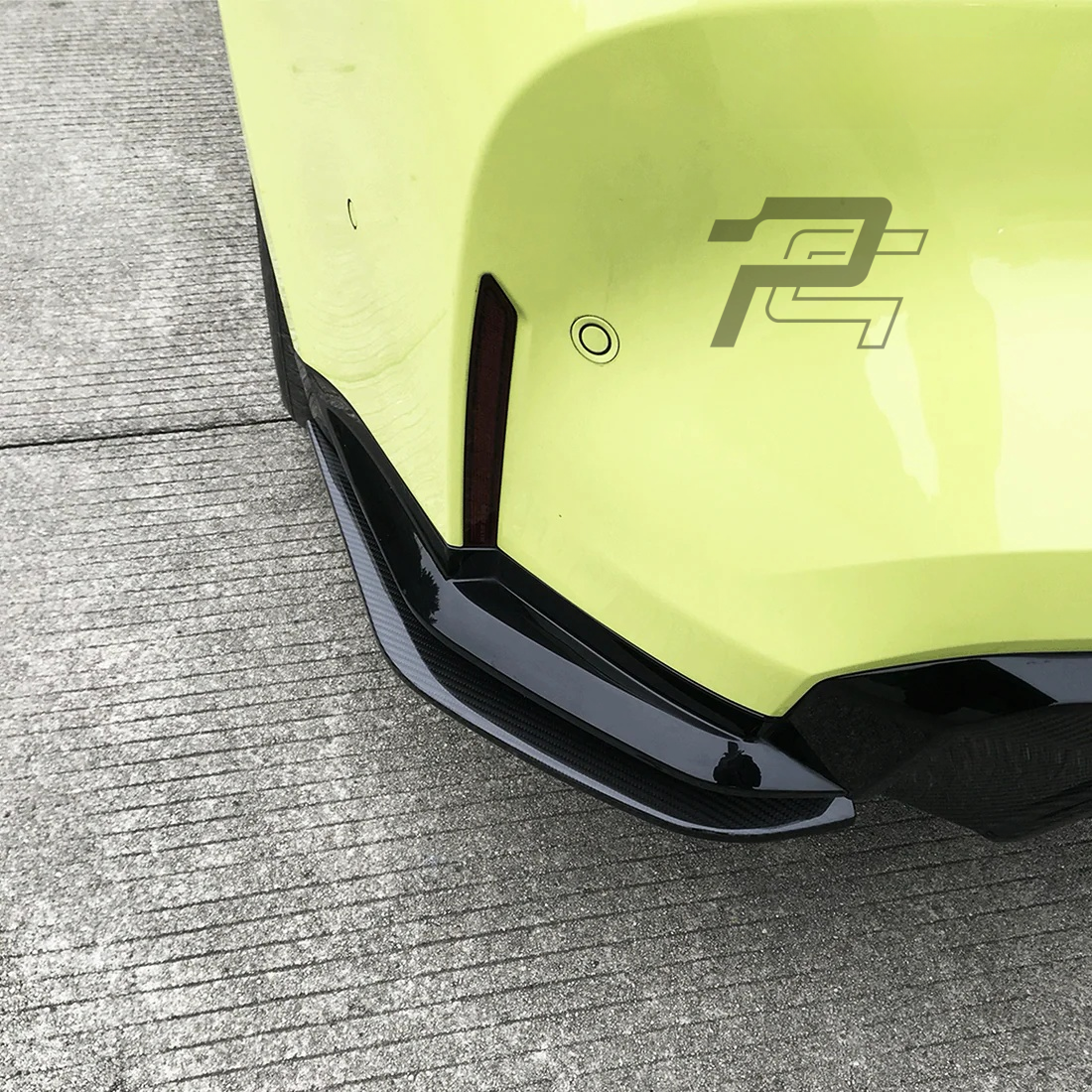 MHC Style Dry Carbon Fiber Rear Side Splitter Extention Trim - BMW M3 G80/G81 & M4 G82/G83