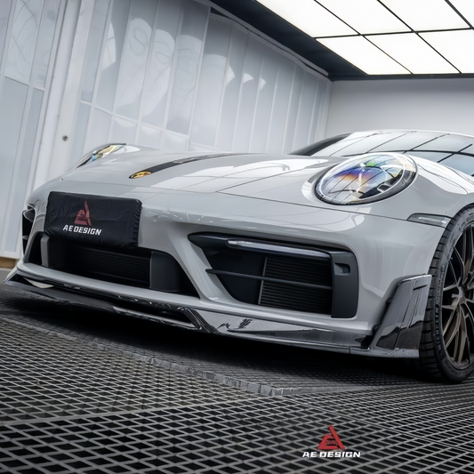 AE Style Dry Carbon Fiber Front Lip – Porsche 911 992.1 Carrera / S / 4 / 4S / T / GTS