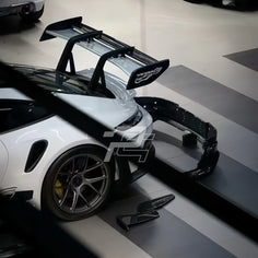 Dry Carbon Fiber Rear Bumper Center with Side Fins – Porsche 992.1 GT3 RS