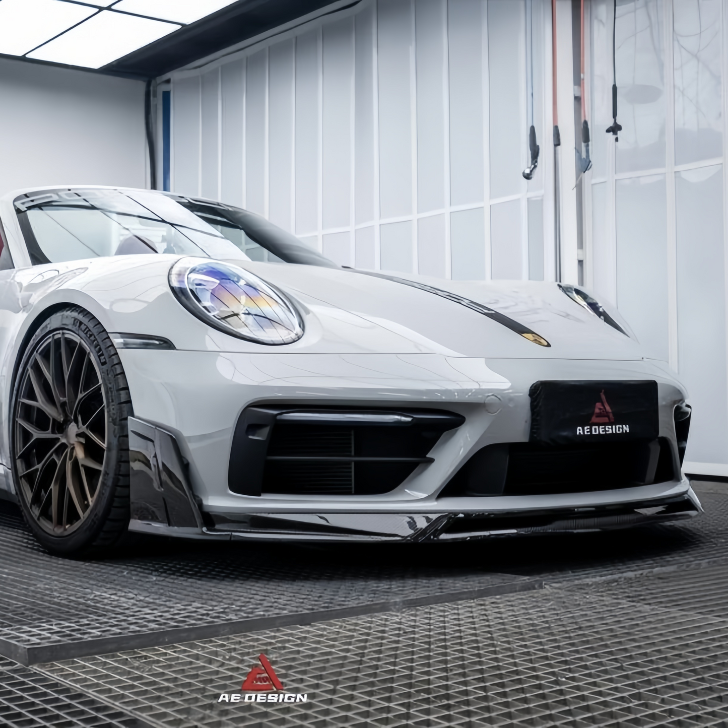 AE Style Dry Carbon Fiber Front Lip – Porsche 911 992.1 Carrera / S / 4 / 4S / T / GTS