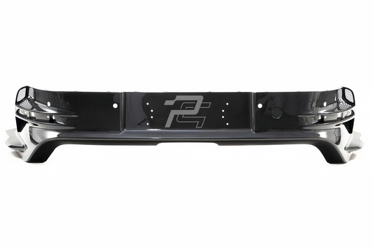 Dry Carbon Fiber Rear Bumper Center with Side Fins – Porsche 992.1 GT3 RS