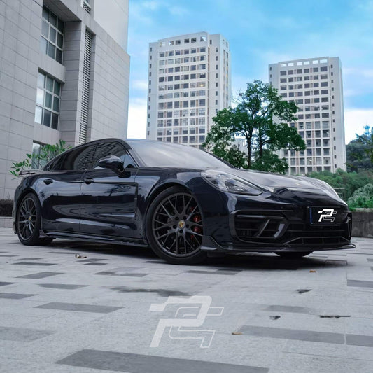 P Style Dry Carbon Fiber Side Skirt - Porsche Panamera 971