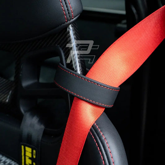 Custom Seat Belt Holding Straps - Porsche 991 & 992 & 718 Lightweight Carbon Bucket Seats